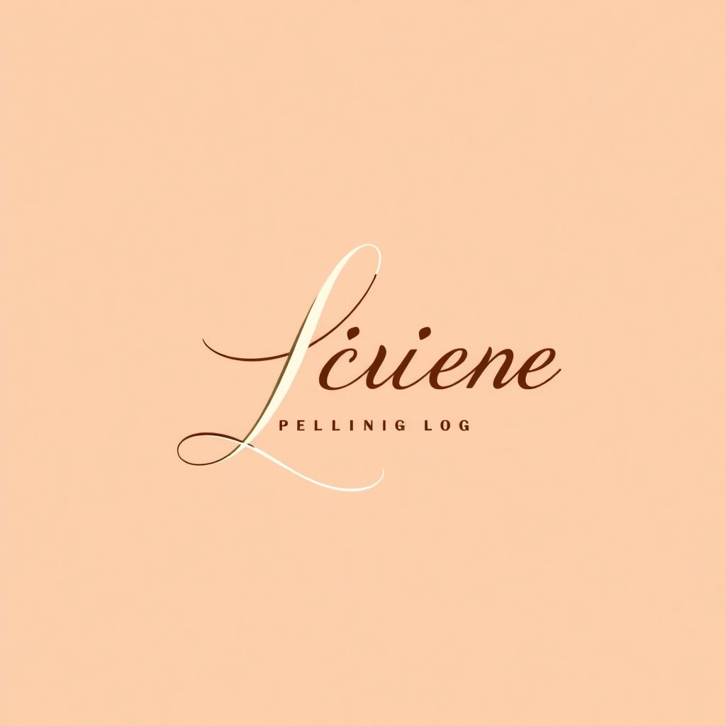 Elegant calligraphic logo for an Italian pastry shop named L